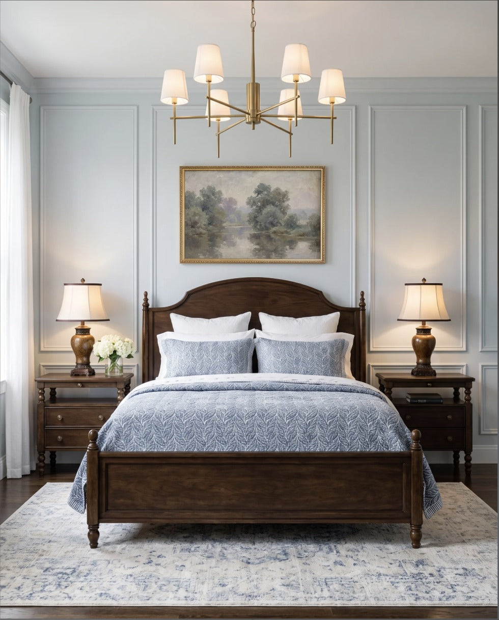 Soft Blue Transitional Bedroom Mood Board
