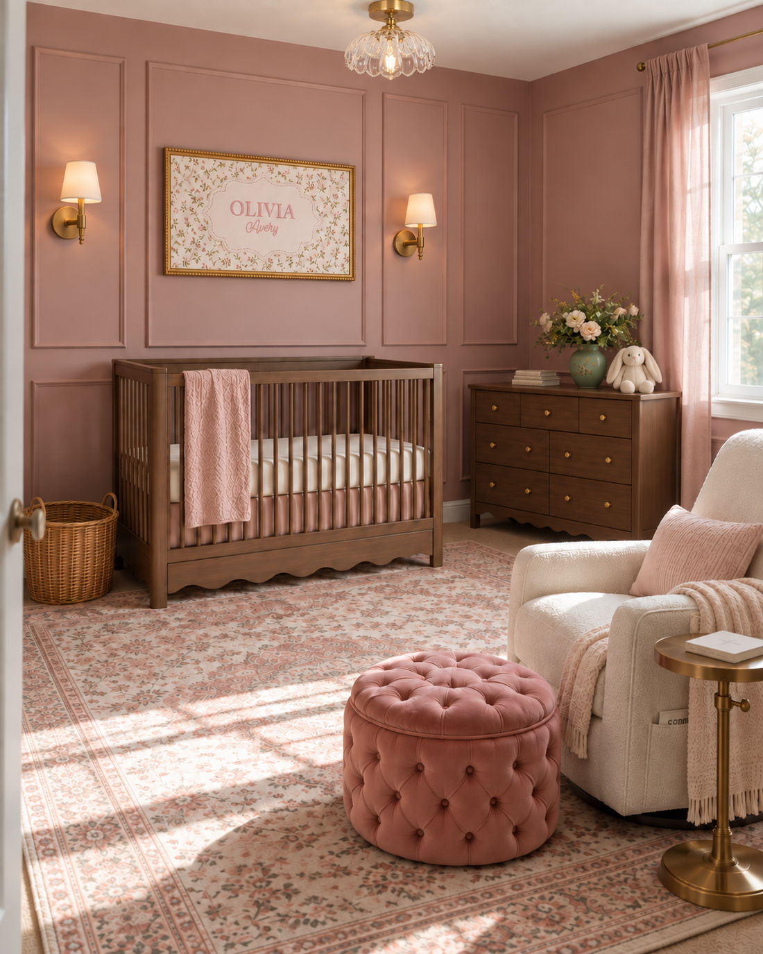 How to Style a Dusky Pink Vintage Girl Nursery