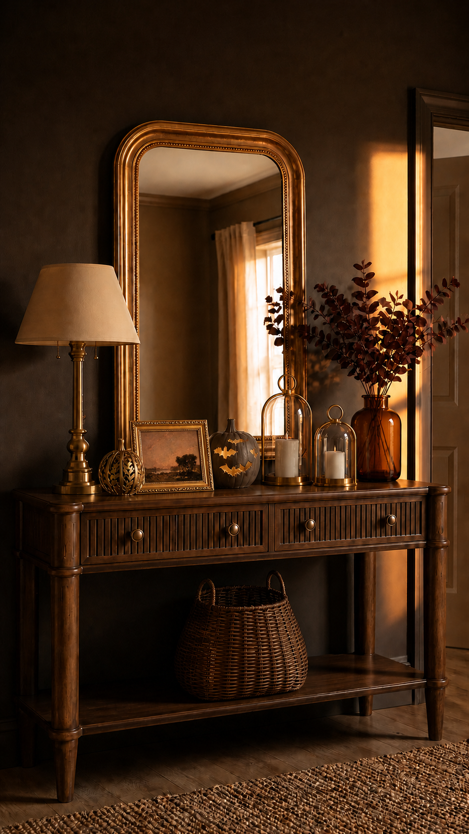 Modern Traditional Fall Entryway Decor