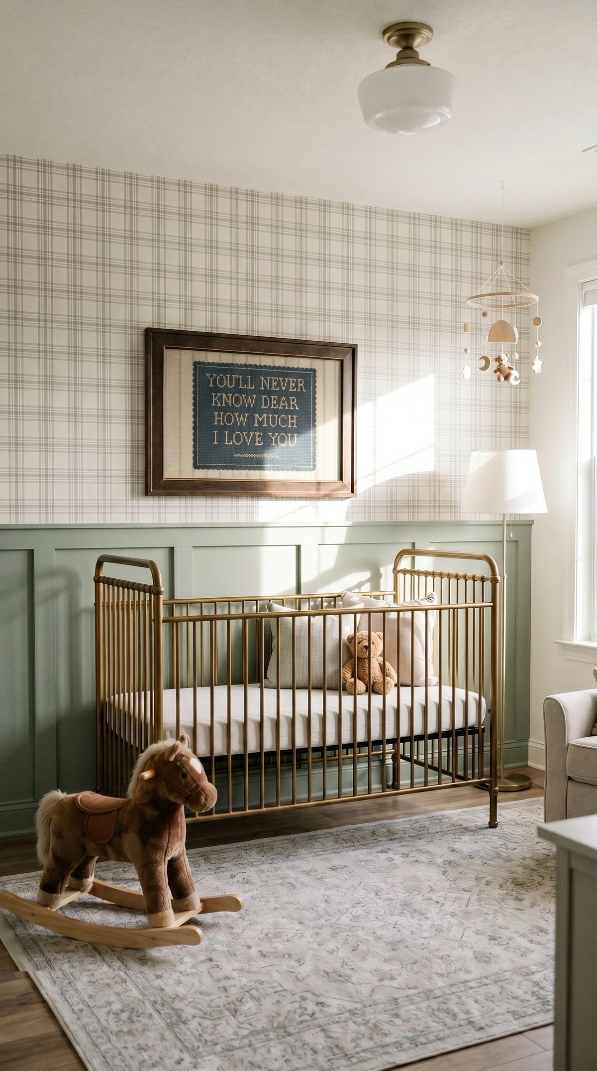 Vintage Sage Green Nursery Styling