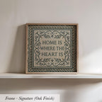 Home Is Where The Heart Is Farmhouse Mosaic Wall Art | 1971