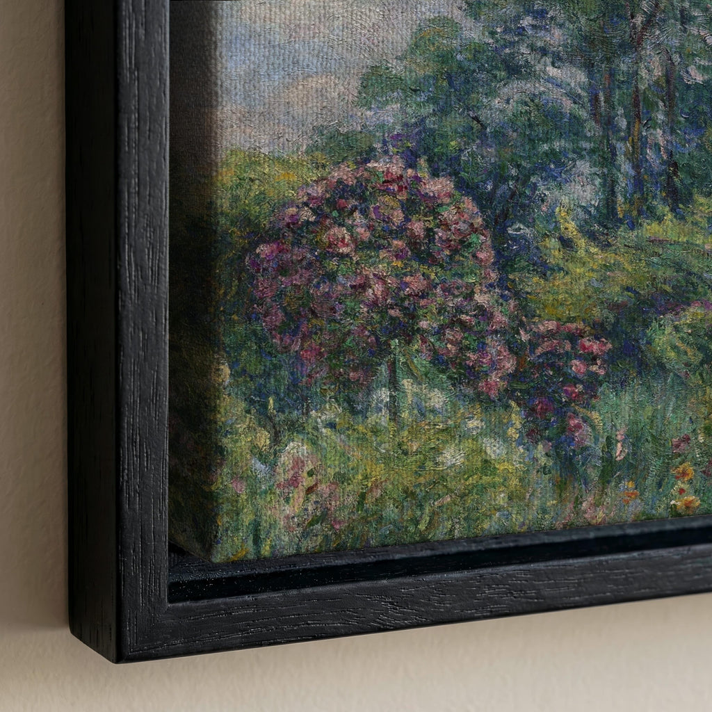 Monet Garden Cotton Float Frame Canvas Art Print | 2215