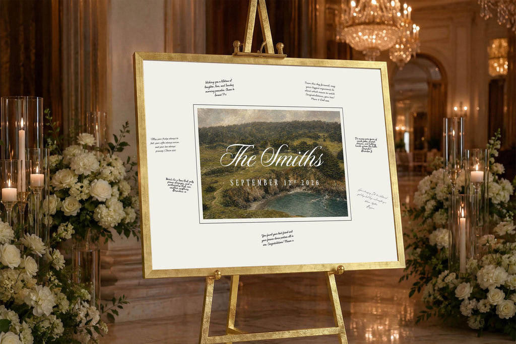 Wedding Guest book Alternative - Personalized Last Name & Date | 2256