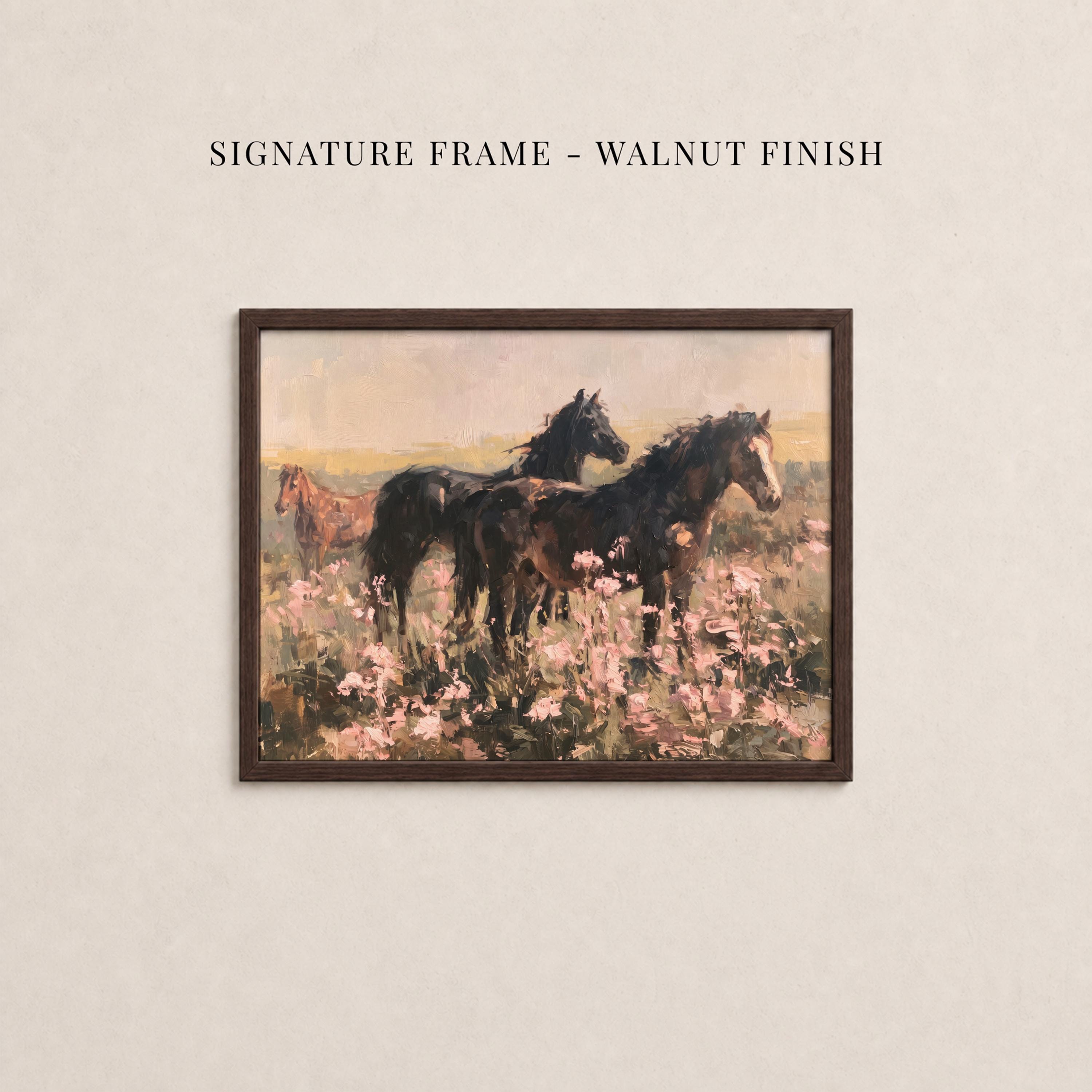 Vintage Horse Print - Among Wildflowers | 2261
