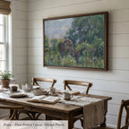 Monet Garden Cotton Float Frame Canvas Art Print | 2215