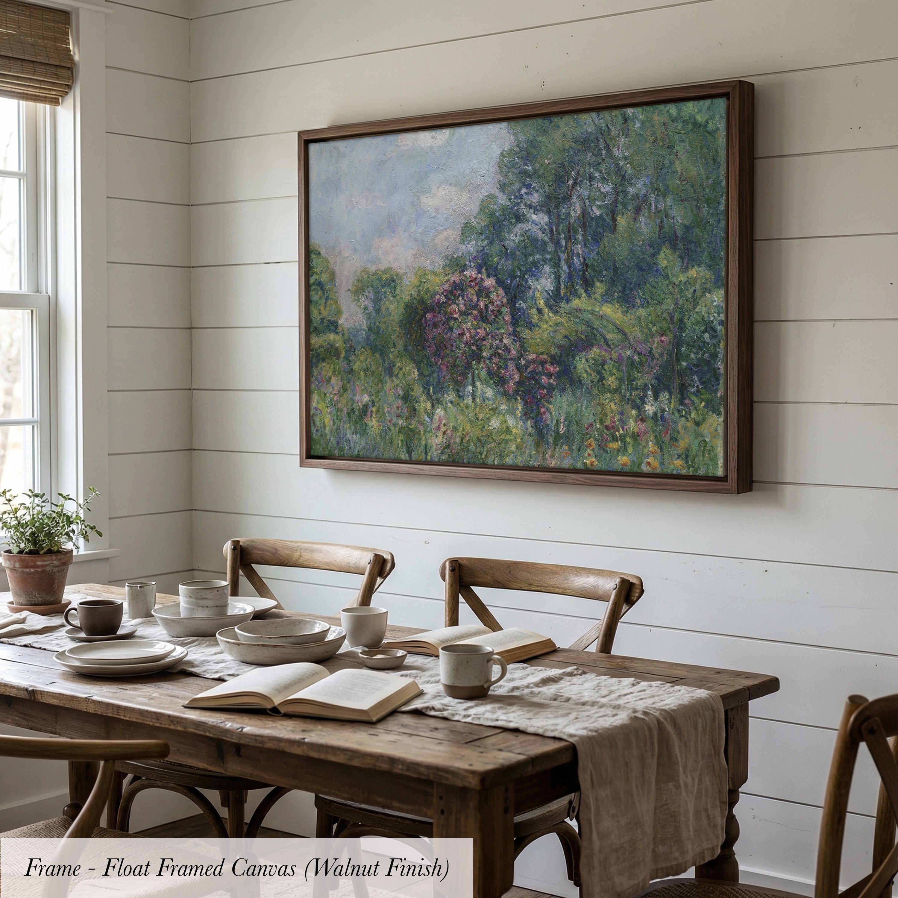 Monet Garden Cotton Float Frame Canvas Art Print | 2215