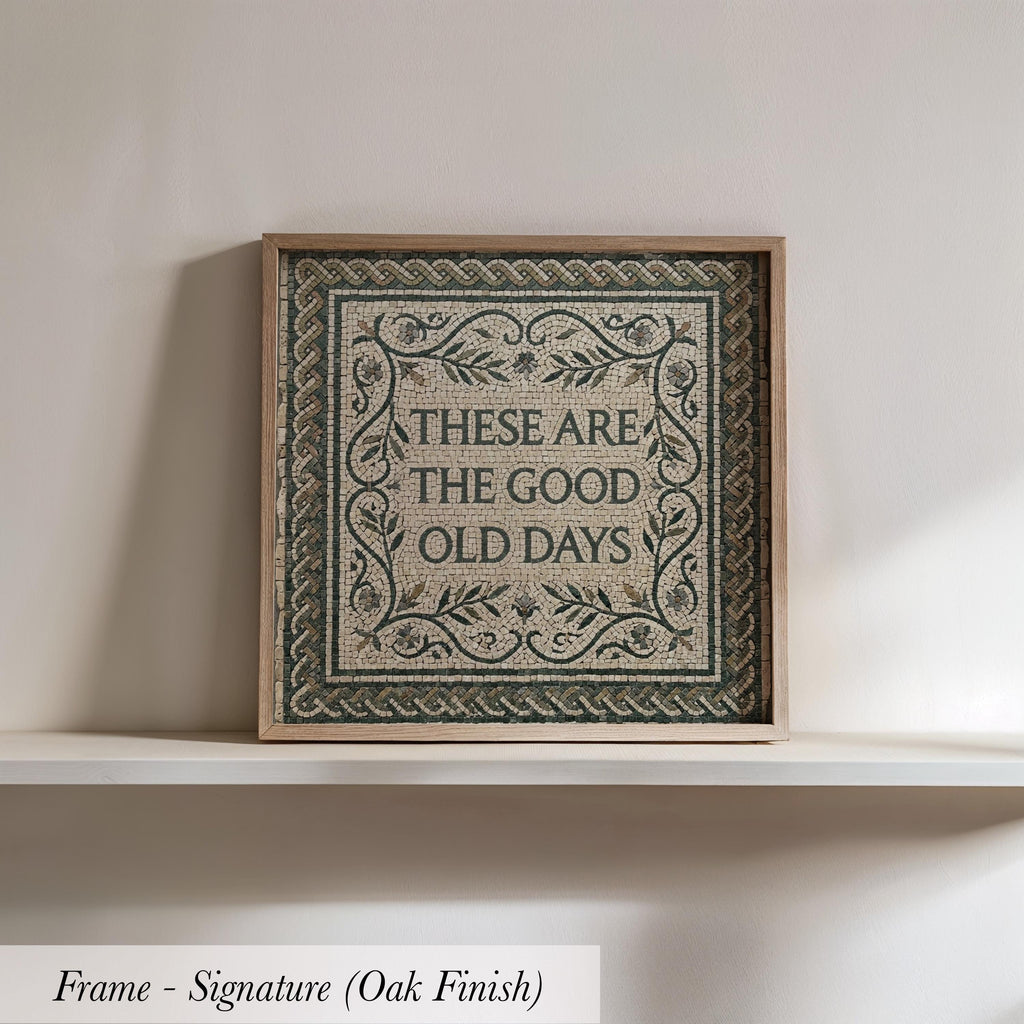 These Are The Good Old Days Vintage Mosaic Art | 1969