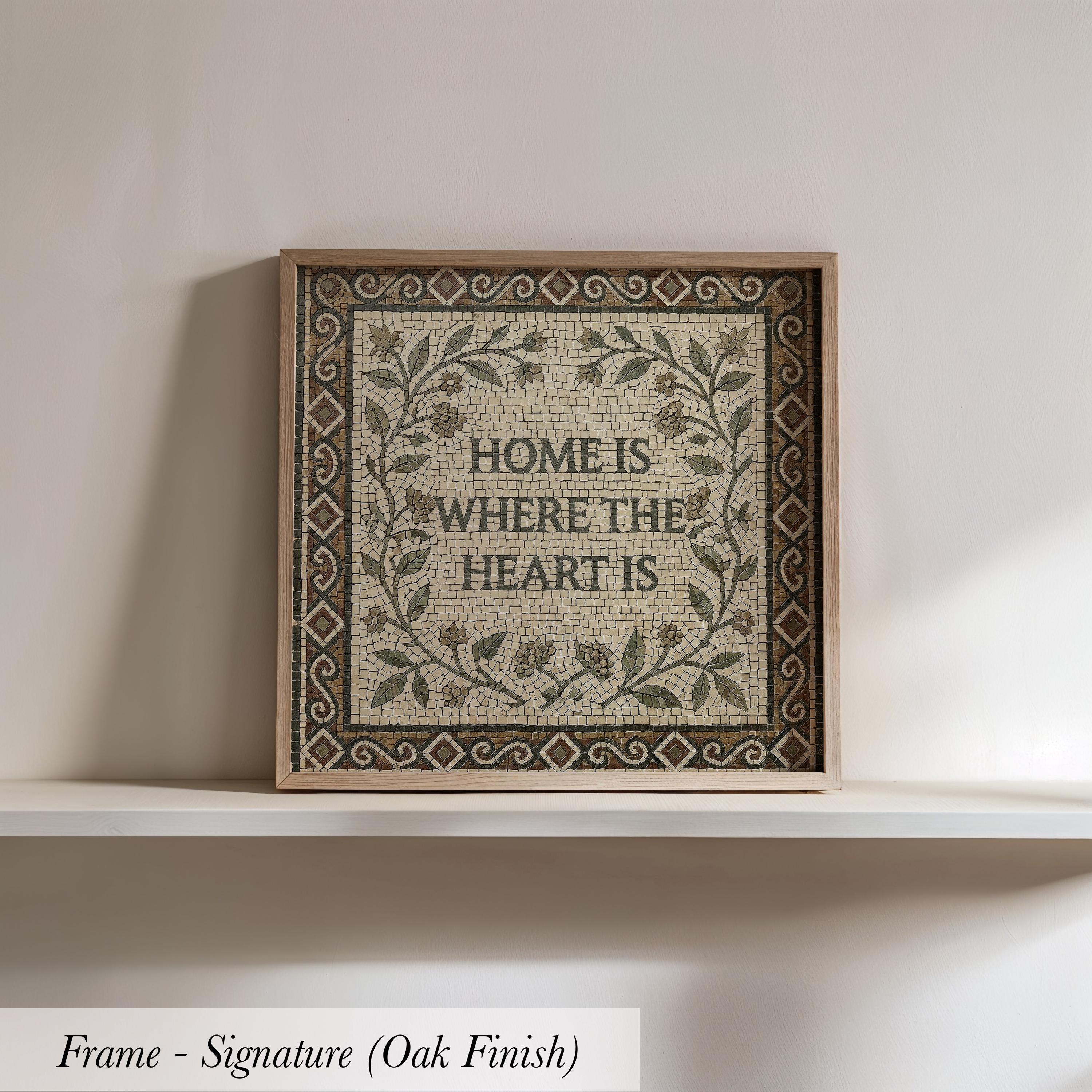 Home Is Where The Heart Is Mosaic Print | 1970