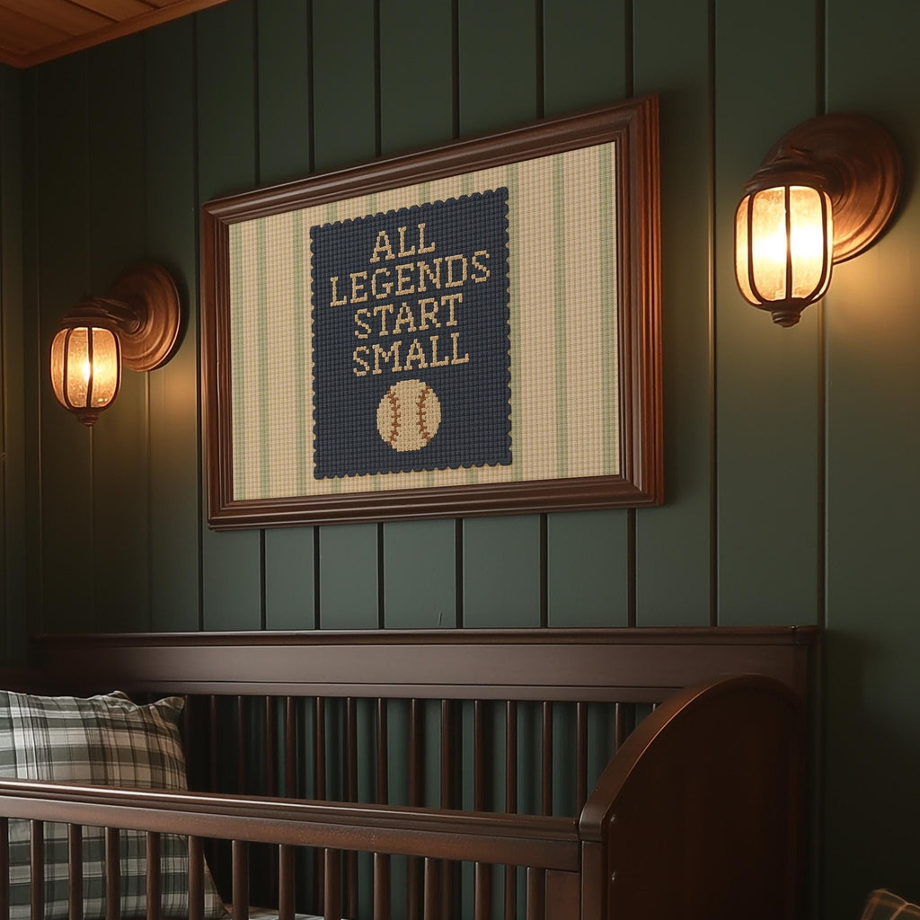 All Legends Start Small™ Vintage Sports Nursery Art | 1637