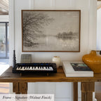 Vintage Muted Tree and River Landscape Wall Art | 1947