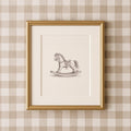 Rocking Horse Nursery Vintage Sketch Art | 1908