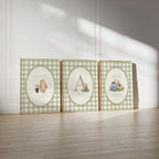 Winnie the Pooh Personalized Gingham Art | 1400B