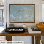 Vintage Cloud Painting Print - Framed Living Room Wall Art | 2156