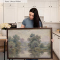 Vintage Style Oil Painting | Large Framed Nature Wall Art for Living Room | 1818