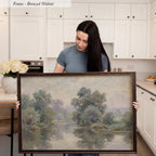 Vintage Style Oil Painting | Large Framed Nature Wall Art for Living Room | 1818