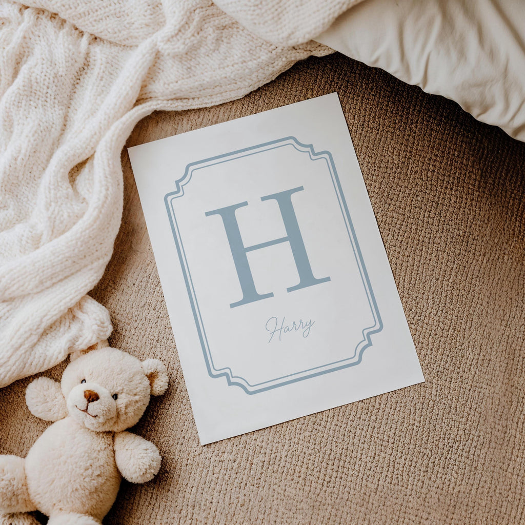 Custom Personalized Vintage Initial Art | 1196