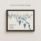The image is a framed print featuring a detailed illustration of a grape vine with grapes hanging from it. The text below the illustration provides a biblical reference, specifically Galatians 5:22-23, which translates to "The joy of the spirit is love, patience, kindness, good-heartedness, gentleness, and self-control."