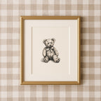Teddy Bear Vintage Sketch Art | 1172