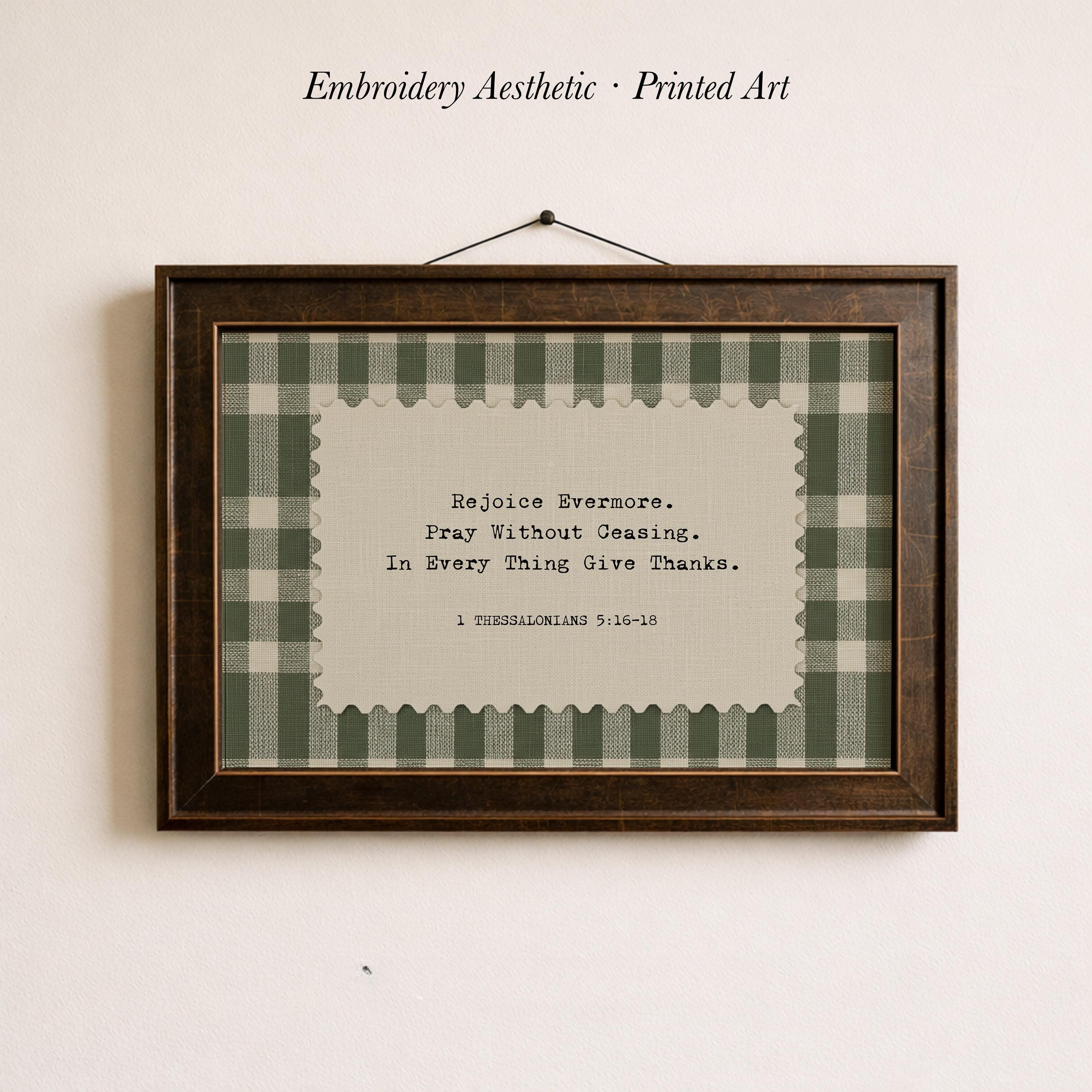 a framed print with a message about prayer and gratitude.