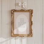 You'll Never Know Dear Quote Nursery Wall Art Print Striped Design