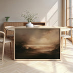 Moody Landscape Canvas Print - Abstract Earth Tone Wall Art | 2227