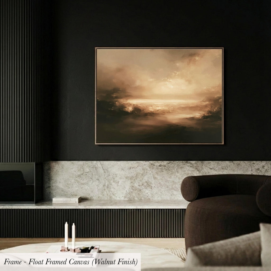 Moody Landscape Canvas Print - Abstract Earth Tone Wall Art | 2227