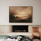Moody Landscape Canvas Print - Abstract Earth Tone Wall Art | 2227