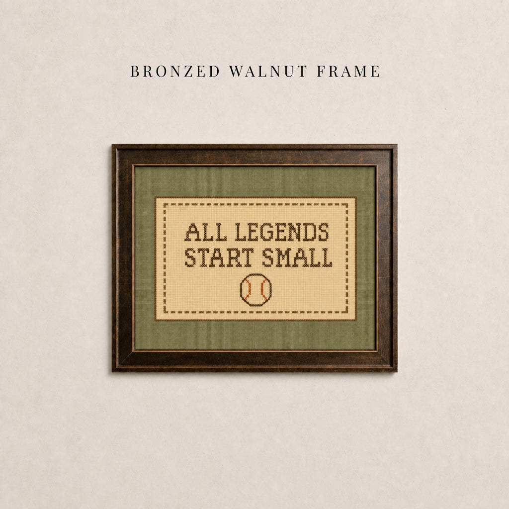 All Legends Start Small™ Print ∙ Vintage Sports Nursery Wall Art ∙ 2285