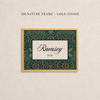 Custom Family Name Sign Ispahan William Morris Floral Wall Art | 2230