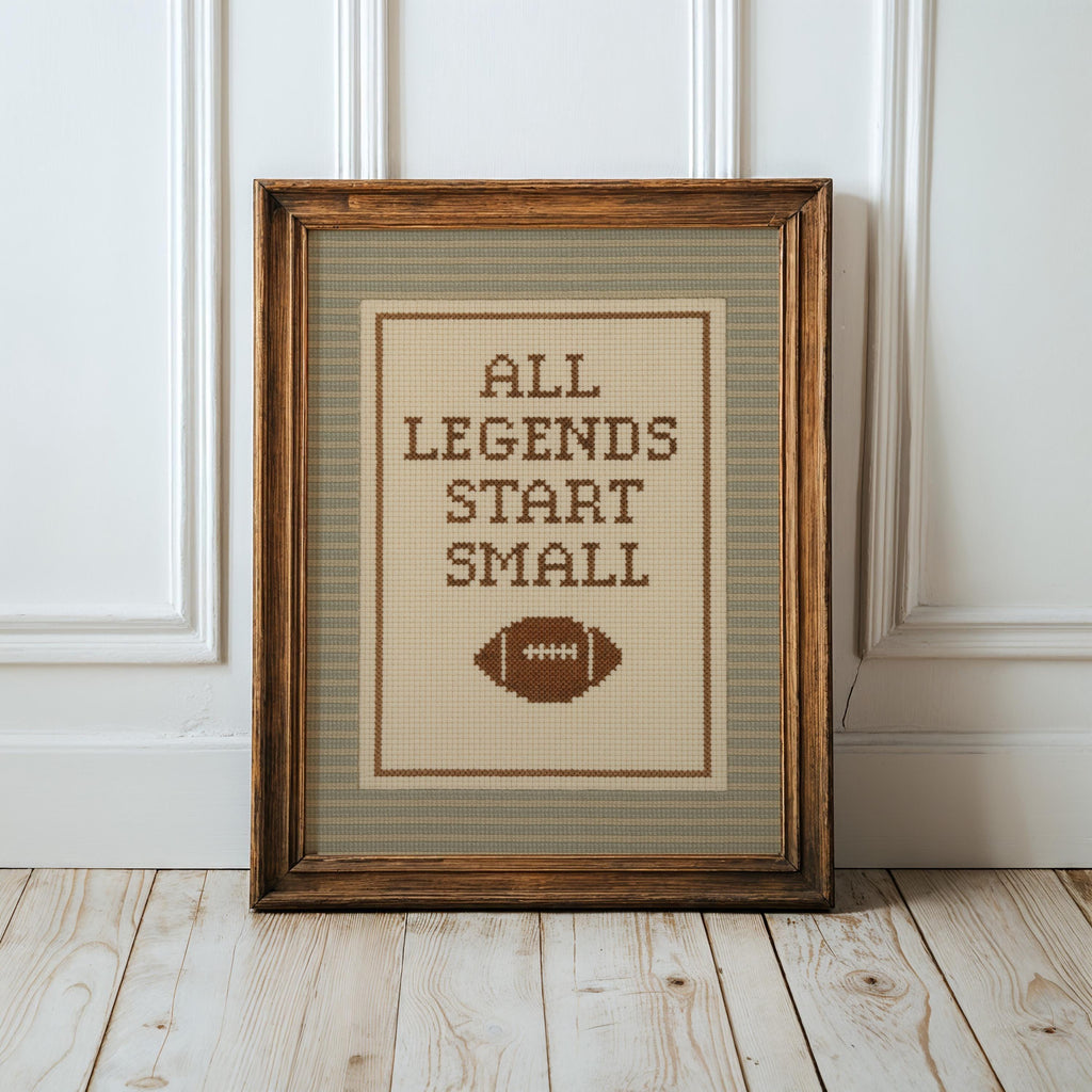 All Legends Start Small™ Print Vintage Sports Nursery Art | 1649