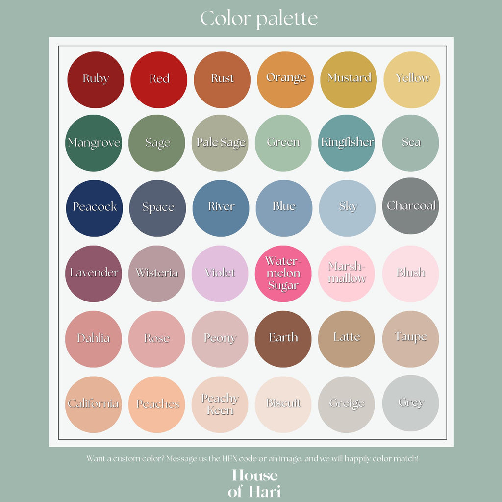 a color palette with different shades of paint