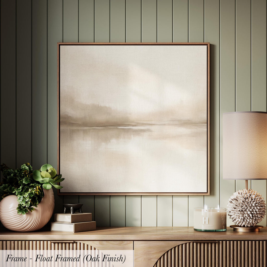 Aura Neutral Abstract Square Wall Art | 1825