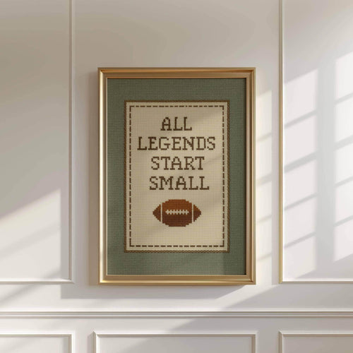 All Legends Start Small™ Vintage Sports Nursery Wall Art | 1648