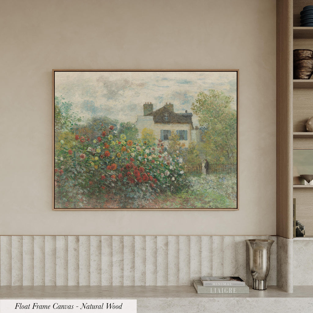 Monet Garden Cotton Float Frame Canvas Art Print | 2216