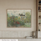 Monet Garden Cotton Float Frame Canvas Art Print | 2216