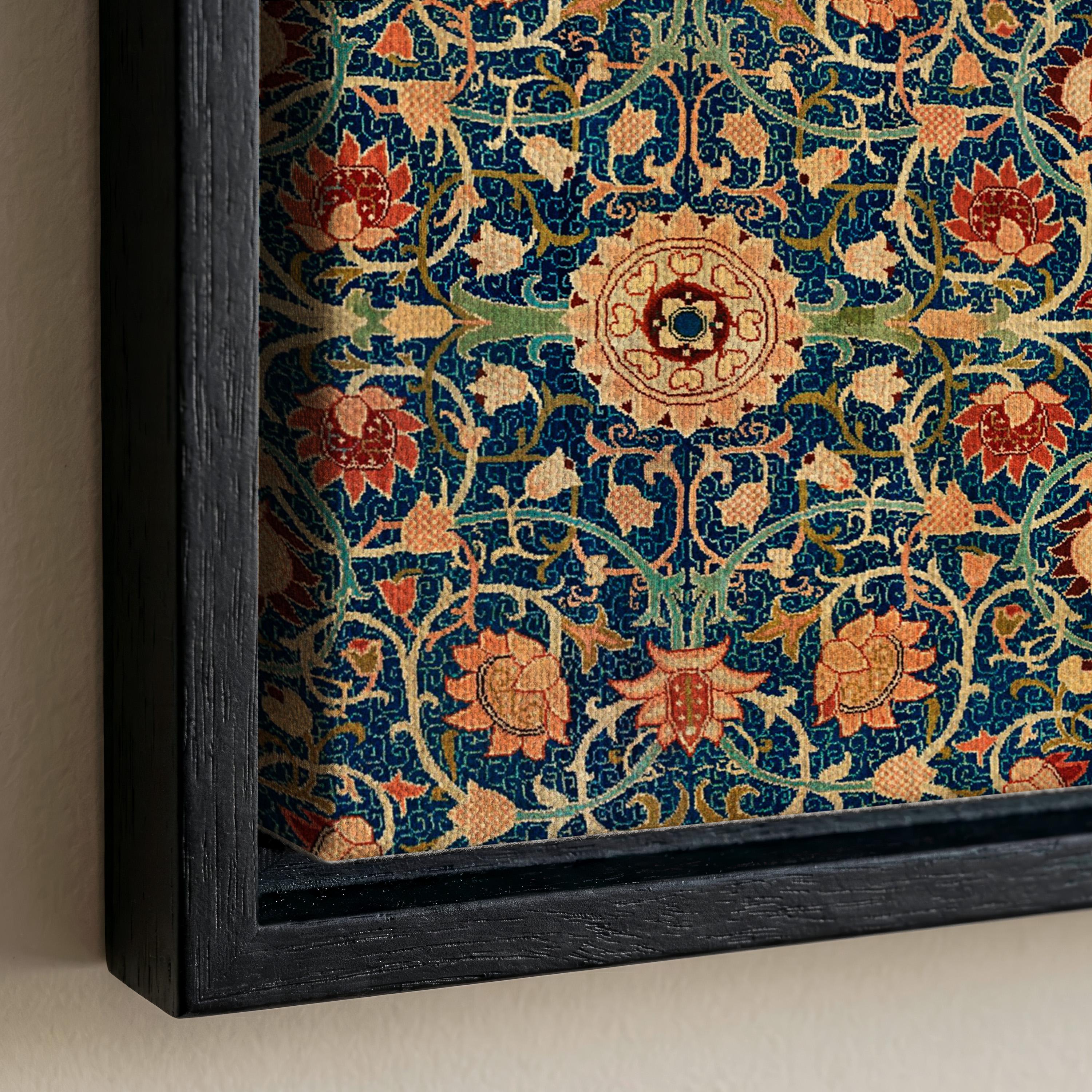 William Morris Botanical Cotton Float Frame Canvas Art Print ∙ 2212