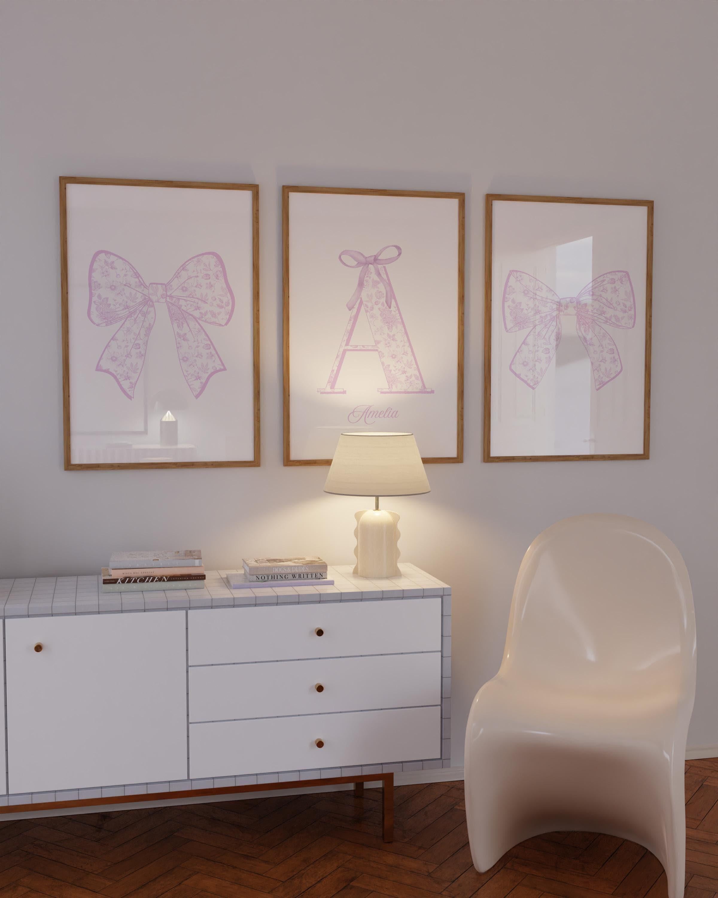 Lilac Bow Custom Nursery Print Set | 1911
