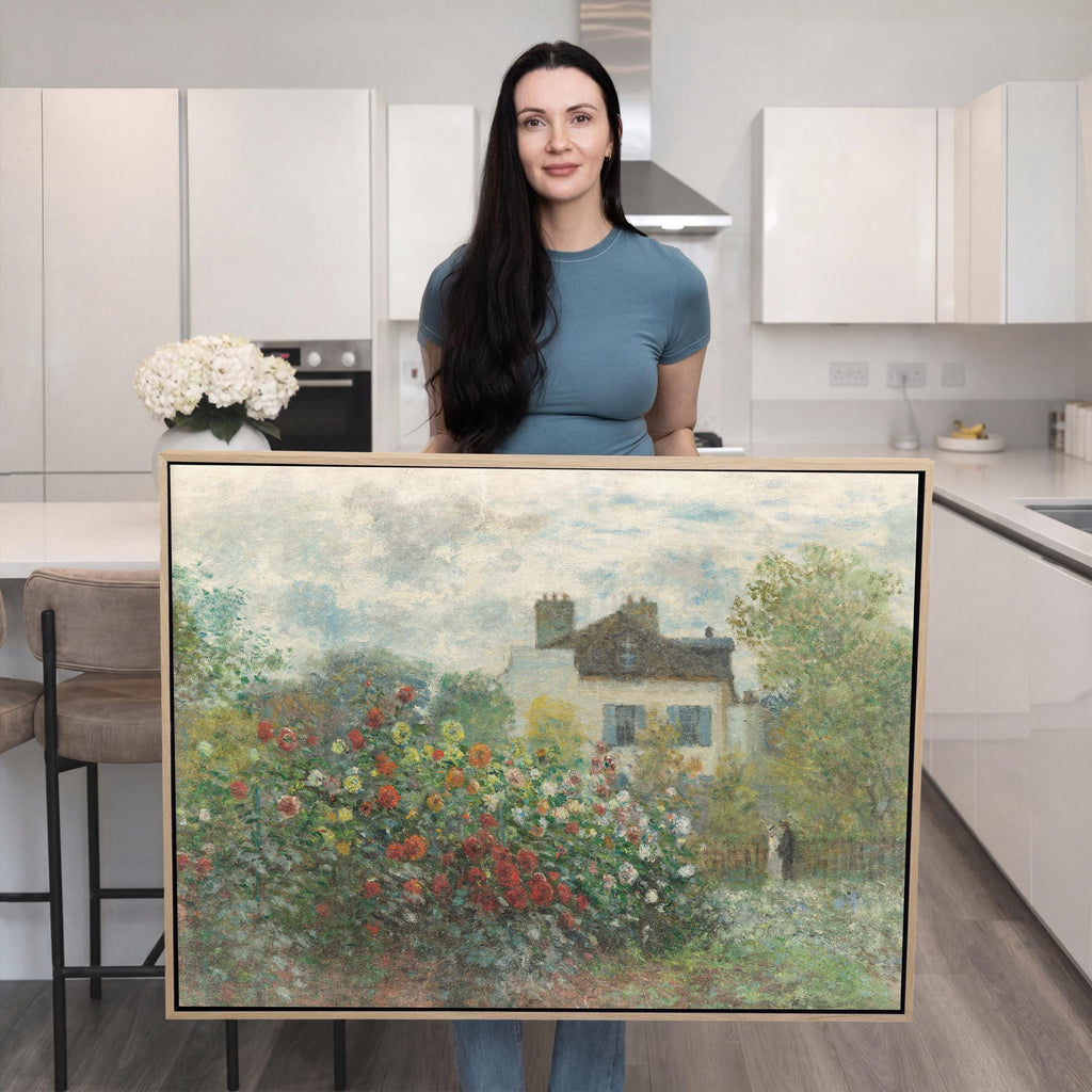 Monet Garden Cotton Float Frame Canvas Art Print | 2216