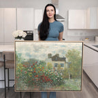 Monet Garden Cotton Float Frame Canvas Art Print | 2216