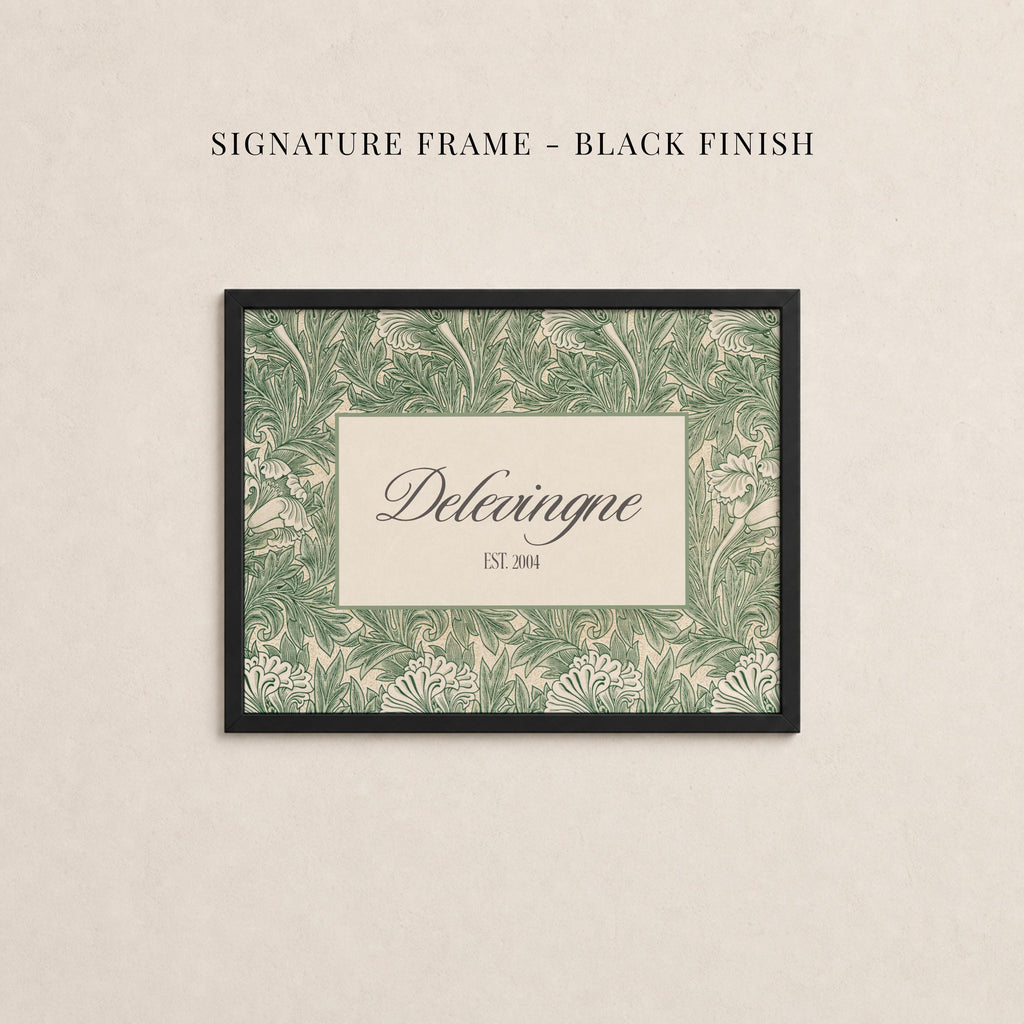 Custom Family Name Sign William Morris Floral Wall Art | 2243