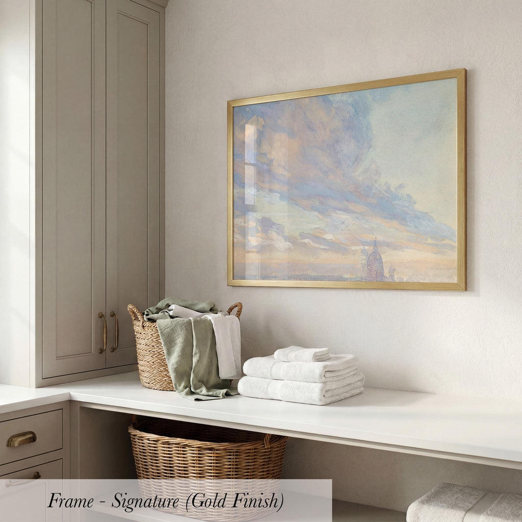 Vintage Pastel Sky Landscape Print | 2125