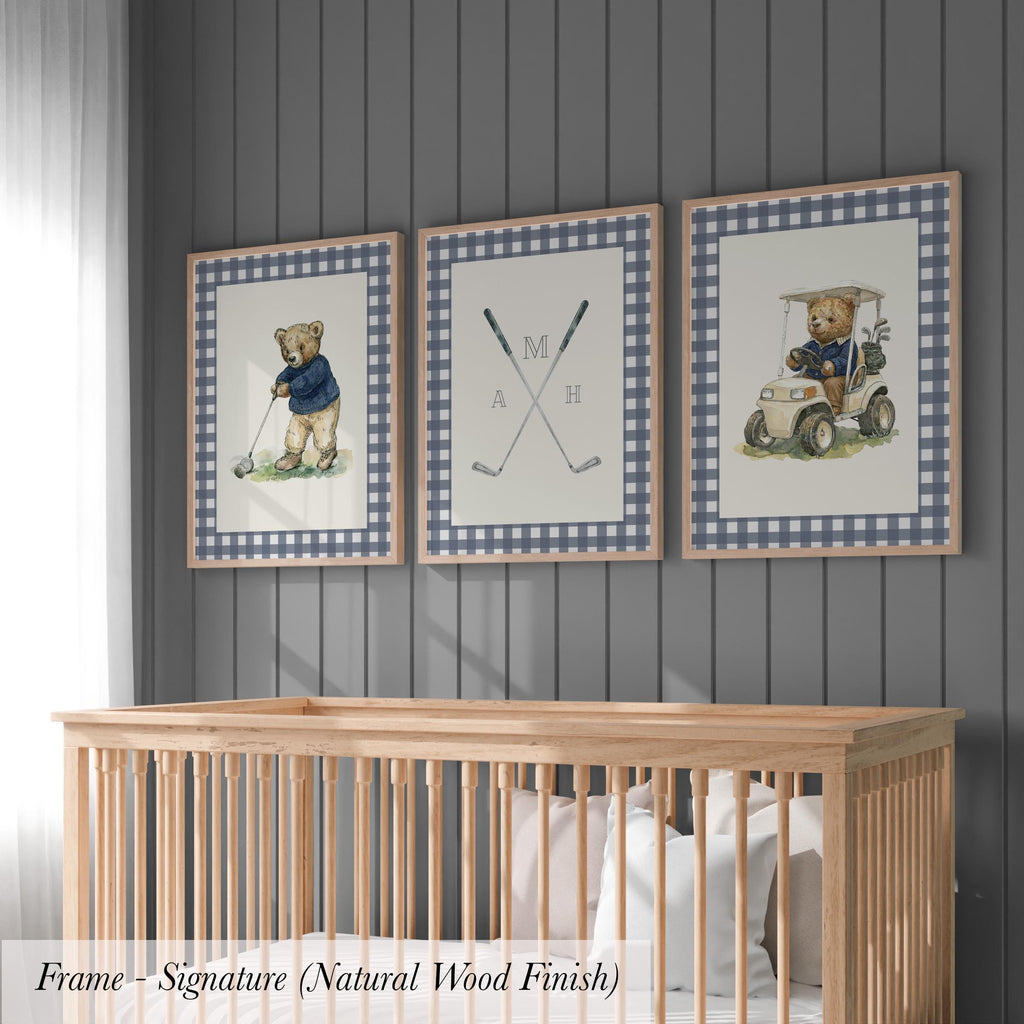 Boy Golf Nursery Teddy Prints | 1848