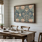 Botanical Wall Art William Morris Cotton Float Frame Canvas Art Print | 2213