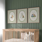 Winnie the Pooh Personalized Gingham Art | 1400B