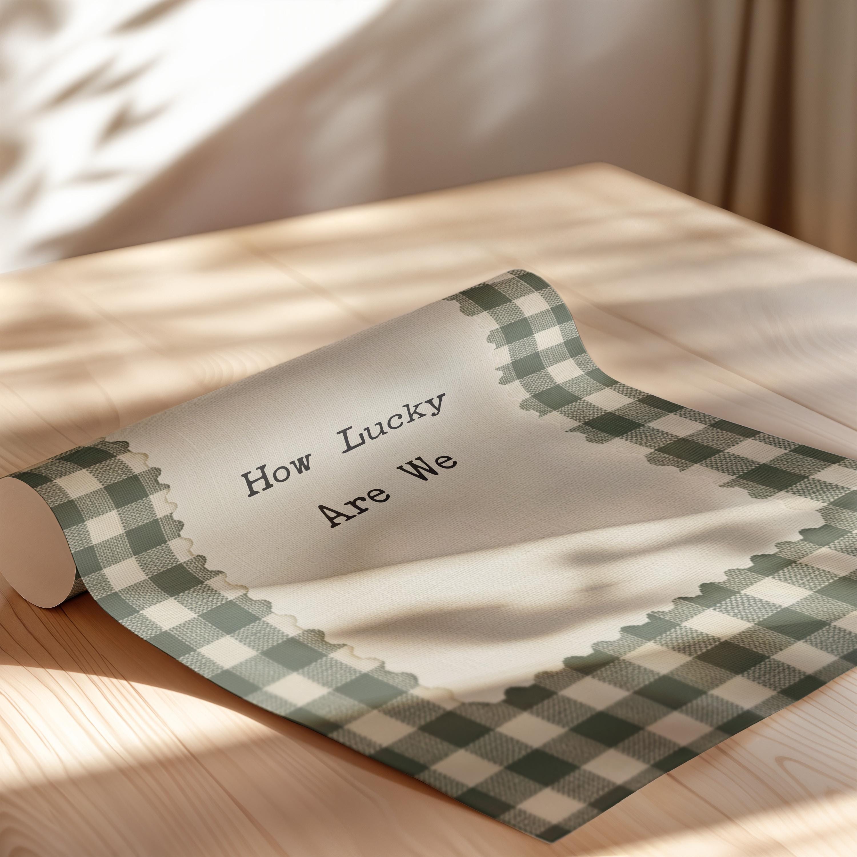 Green Gingham How Lucky Are We Art | 1960
