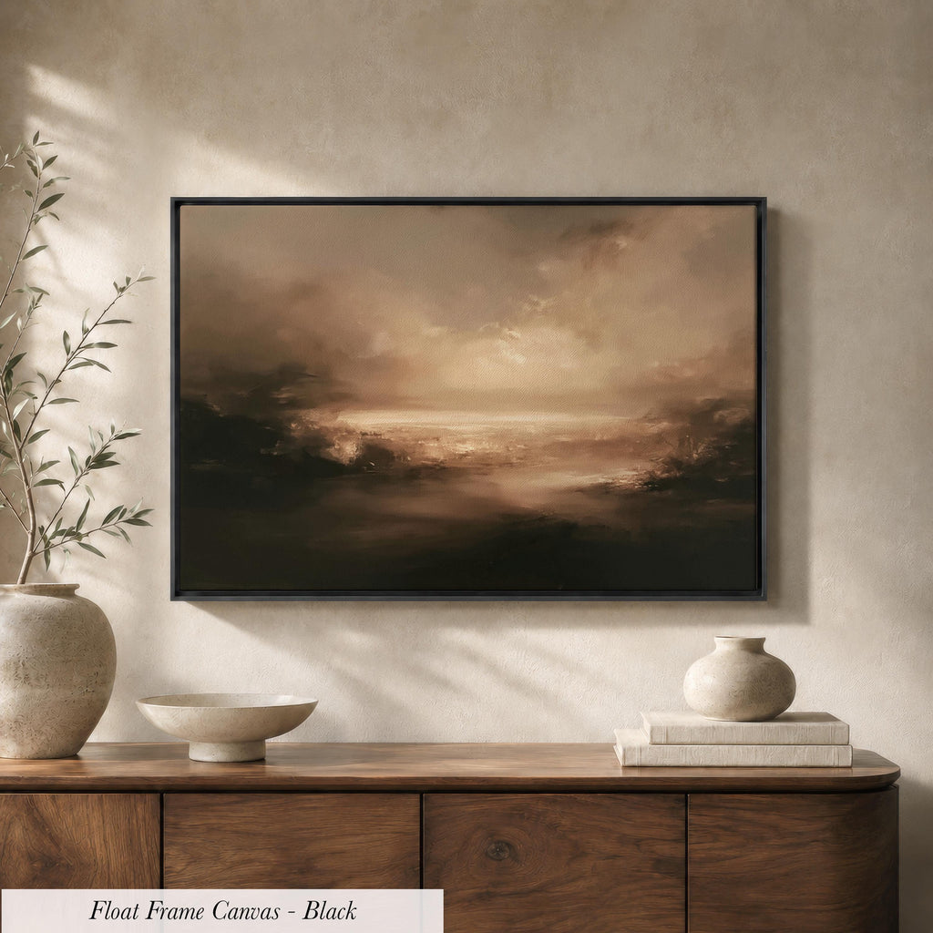 Moody Landscape Canvas Print - Abstract Earth Tone Wall Art | 2227