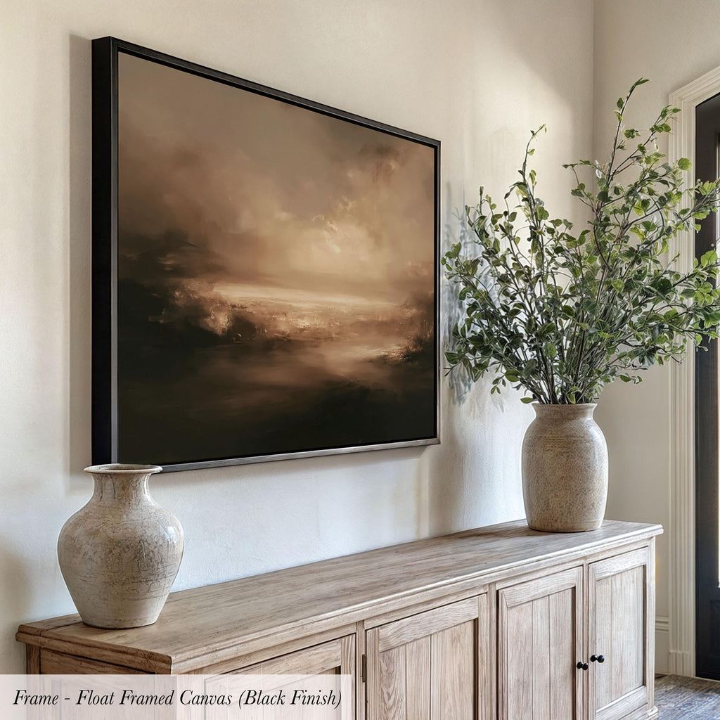 Moody Landscape Canvas Print - Abstract Earth Tone Wall Art | 2227
