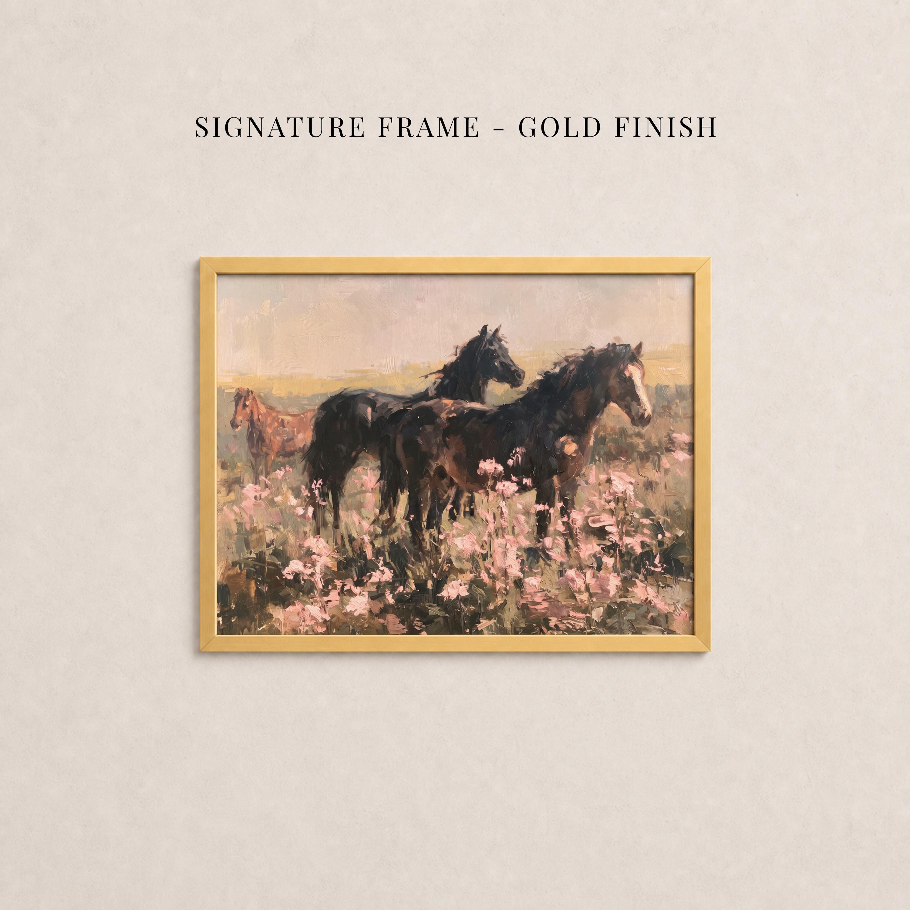 Vintage Horse Print - Among Wildflowers | 2261