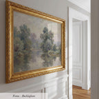 Vintage Style Oil Painting | Large Framed Nature Wall Art for Living Room | 1818
