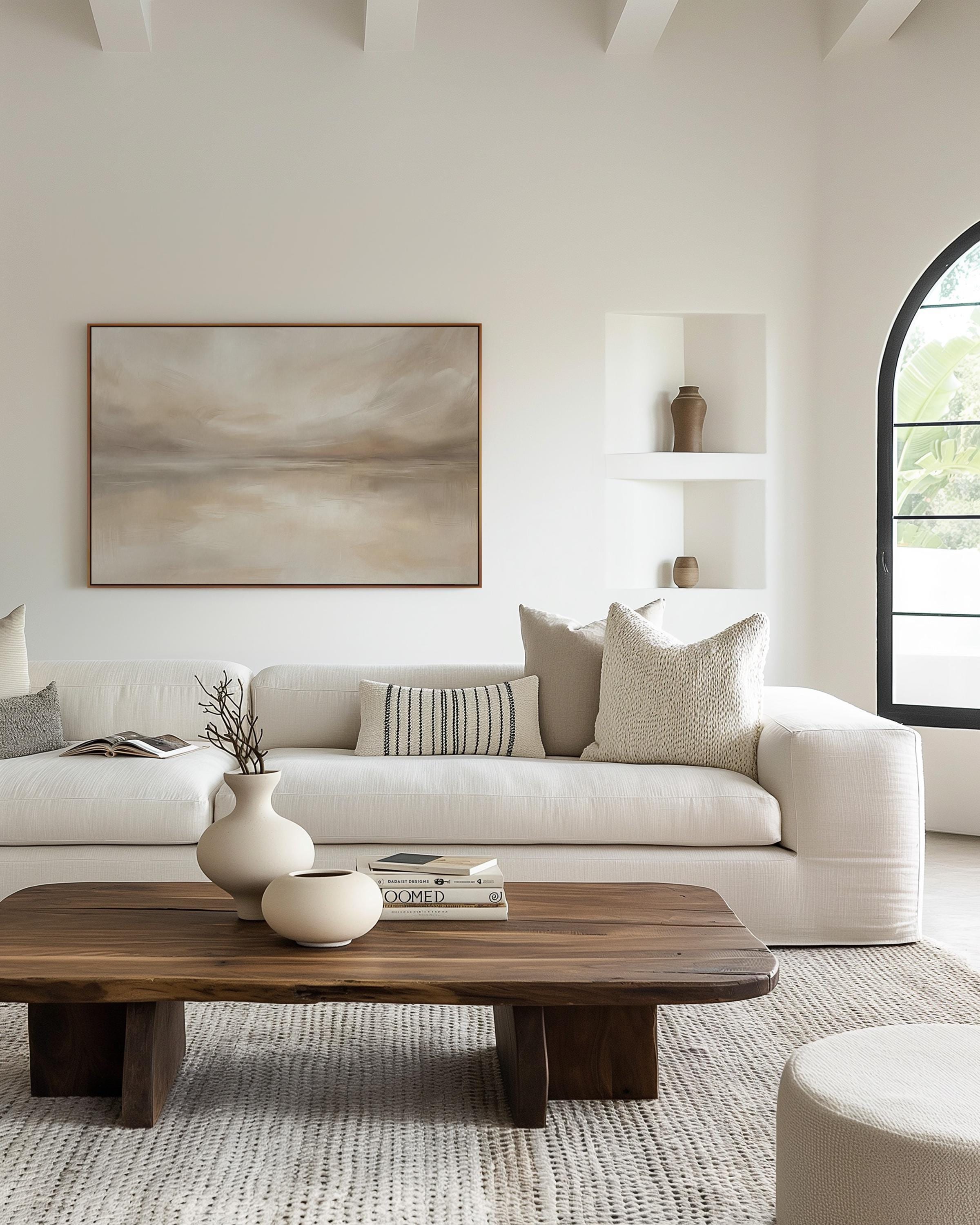 Vintage Warm Neutral Landscape Wall Art | 1823